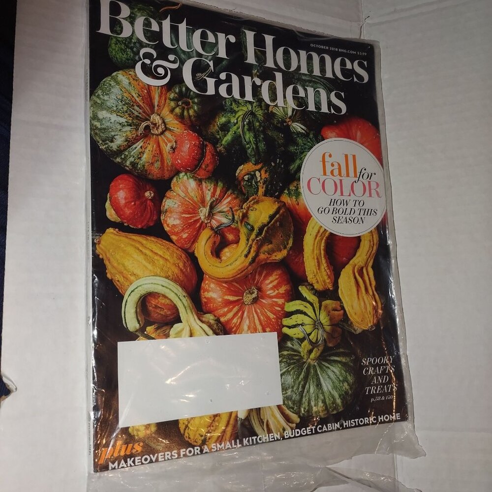 Better Homes & Gardens October 2018 Fall Issue With Seasonal Tips & Crafts